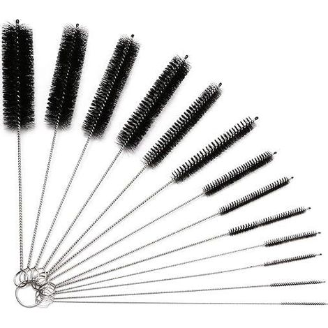 Brosse de nettoyage pour tubes 13 pièces, kit de brosses pour biberons, bouteilles en verre, bouilloires et claviers, nettoie tuyaux et goulots (1/5)