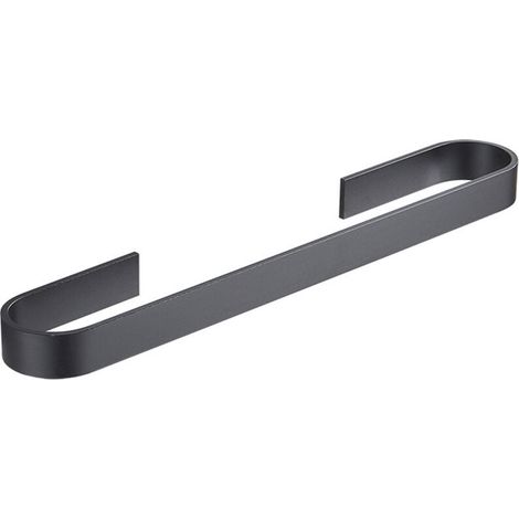 Porte-serviettes Space en aluminium, adapté à la salle de bain et à la cuisine, gain de place, 45 cm (noir) (1/4)