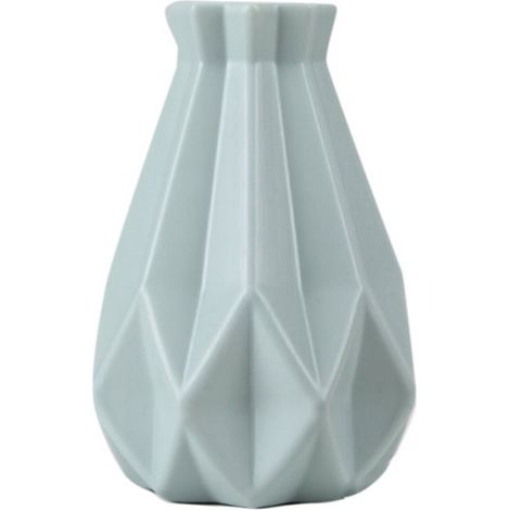 Vase - Plastique - Vert - 20 x 14 cm - Décoration Intérieure Salon Maison - 1 Pièce (1/4)