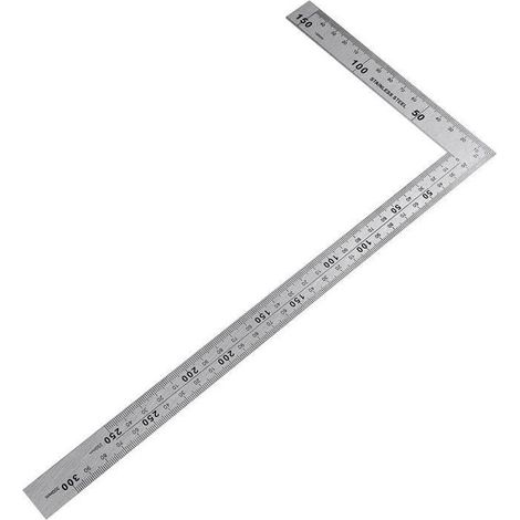 Rechtwinkliger Winkelmesser – Nähwinkel – Edelstahl – 150 x 300 mm – 90°-Winkel – Werkzeug für die Holzbearbeitung (1/5)