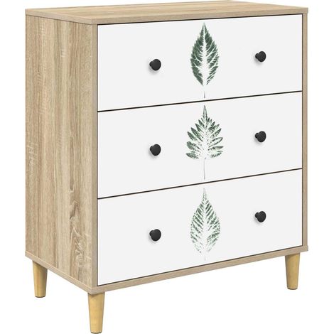 Cajonera HANAU Estampado de hojas verdes 66 x 36,5 x 75 cm vidaXL (1/5)