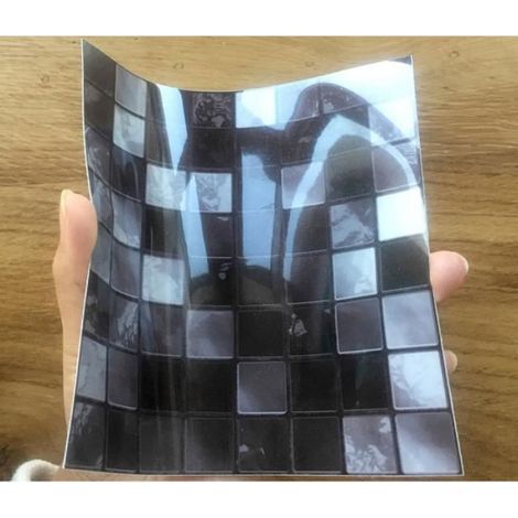 10 Pièce Sticker Cuisine Muraux Carrelage Mosaïque Noir Auto-adhésif Imperméable PVC Autocollants Tuile Stickers (1/4)