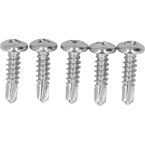 Vis à bois autoforeuse tête ronde M4,2x16, lot de 200 en inox 304, fixation acier inoxydable robuste pour métal, visserie professionnelle longue durée. (1/5)