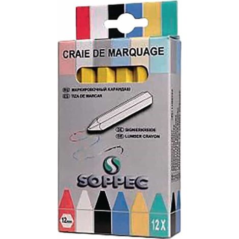 Markierkreide gelb unpapiert 12 St./Schachtel SOPPEC (1/2)