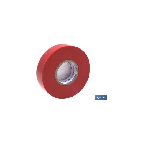 Pack mit 10 Einheiten rotes Isolierband 180 Mikron 19mm x 20 Meter
