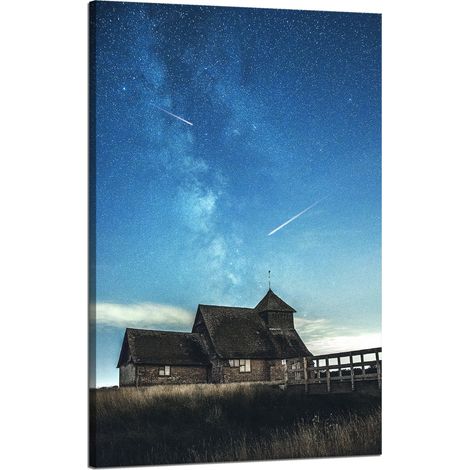 Lienzo impreso "Estrellas fugaces en el espacio" 50x80 cm
