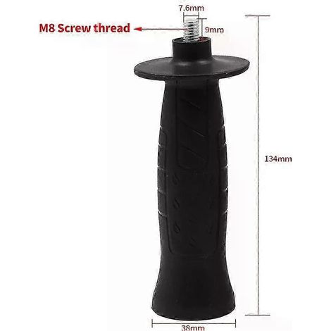 1 Stück Winkelschleifergriff 8 mm/10 mm Gewinde, zusätzlicher Seitengriff als Ersatzteil, passend für Winkelschleifer und Schleifmaschinen – JXLGV (1/5)