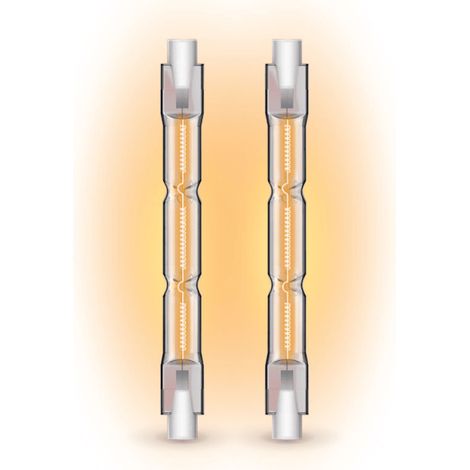 Xanlite – Ampoules halogènes R7S 78mm 2216 lumens 2900K blanc chaud dimmable – Lot de 2 – PACK2HR7S78118W