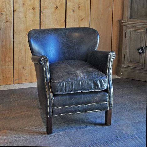 Fauteuil cuir TURNER 75x67cm (1/5)