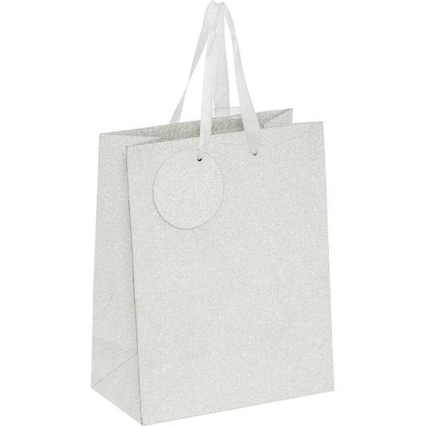 Borsa regalo in paillettes piccola argento - Atmosphera créateur d'intérieur (1/2)
