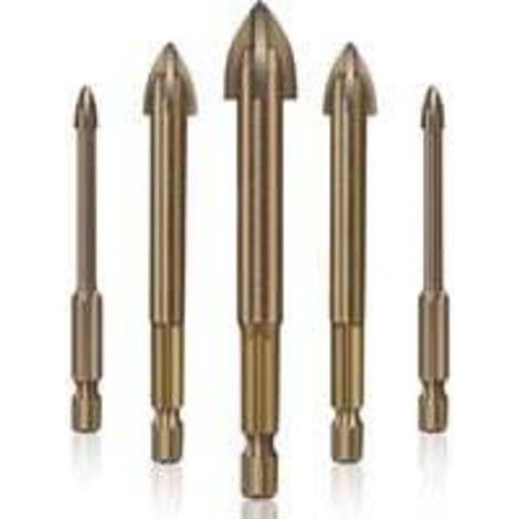 Foret Carrelage Verre Ceramique ,Outil de perçage Universel Efficace,5pcs (1/4)