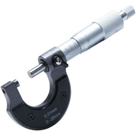 Micromètre Extérieur 0-25 mm, Résolution de 0,01 mm Haute Précision Calibre de mesure, outil de mesure de diamètre extérieur(Métrique) (1/5)