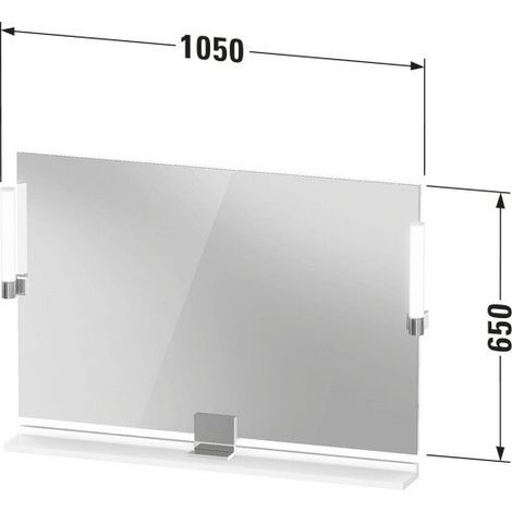 DURAVIT SV74230BDHH0000 Miroir Sivida 1050x650x36, LED, gradateur. (1/2)