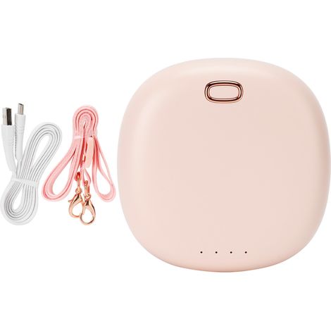 Ventilateur de cou sans main portatif rechargeable USB – Mode silencieux 3 vitesses (ABS, Rose) – pour voyage et activités outdoor