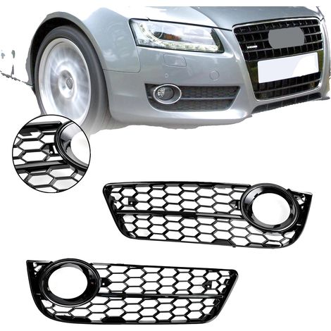 Rejilla para faros antiniebla, plástico, posición delantera, reemplazo directo, para Audi A5 2007-2011, incluye izquierda y derecha. (1/5)