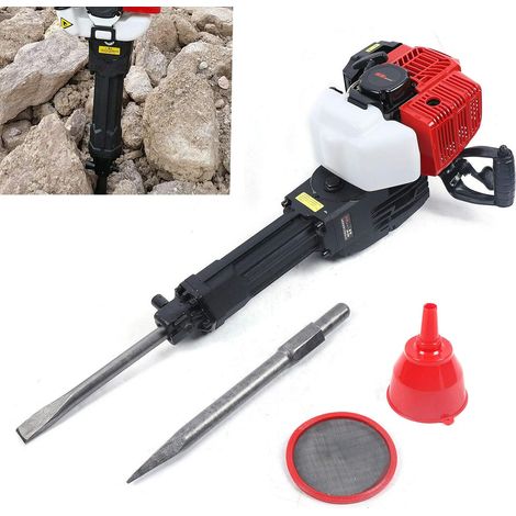 52CC - Martello demolitore a benzina a 2 tempi, 44 mm, monocilindro martello demolitore a gas, Concrete Breaker con 2 Drill