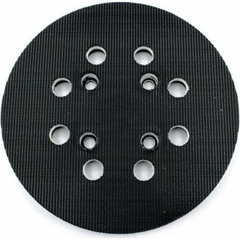 Plateau de ponçage 125 mm – Finition moyenne pour ponceuses excentriques Bosch – Compatible avec disques abrasifs Velcro 8 trous (1/5)