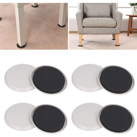 8 Glissoirs de Meuble Réutilisables pour Tapis, Déplacement Facile, Protection des Sols, Ronds Vert Pois 5 Pouces (1/5)
