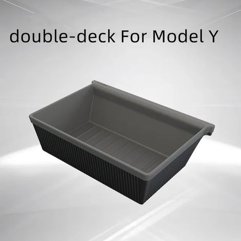 (Modèle Y) Boîte de rangement sous siège compatible avec Tesla Model Y. Boîte de rangement haute capacité avec tiroir et accessoires intérieurs. (1/5)