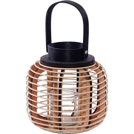 Lanterna in rattan, Ø11H23 cm (1/2)