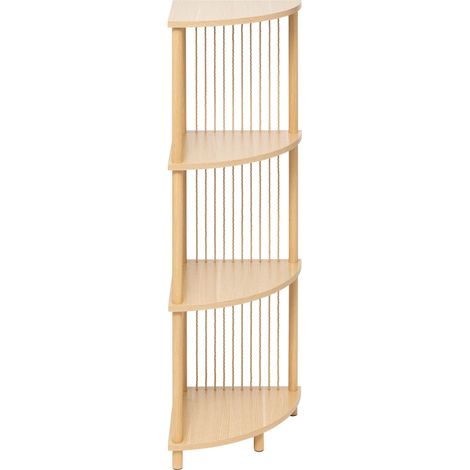 Etagère d'angle 4 niveaux en bois KORD (1/4)