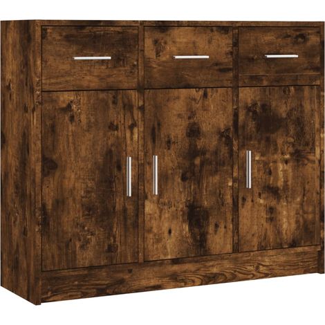 Credenza buffet cassettiera mobile contenitore organizer cucina soggiorno soggiorno 91 x 28 x 75 cm derivati del legno marrone 020031131