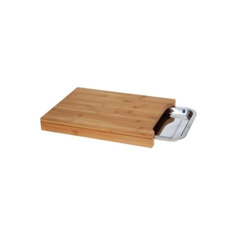 Tabla cortar bambu + bandeja 35x25 cm
