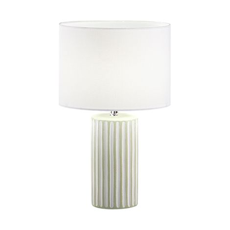 Lampe De Table Perenz En Céramique Beige Avec Abat-Jour Tissu D.28 Cm H46 Cm, 1Xe27 Max 60W, Design Neutre (1/5)