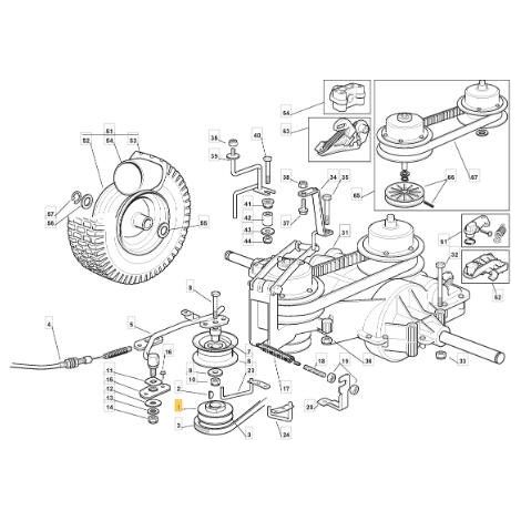 PULEGGIA MOTORE B&S x EL63 GT ORIGINALE STIGA - 127604012/0