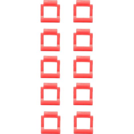 10 Pièces Support de Carte PCIE en Plastique Rigide, Adaptateur USB 3.0 avec Fixation Rapide, Clips Rouges pour Riser Card Durable (1/5)