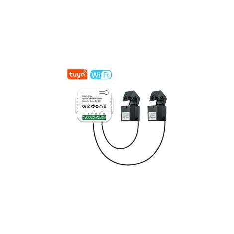 Compteur d'énergie WiFi dédié aux systèmes photovoltaïques – Mesure précise 100-240 V, 0,2-80 A – Contrôlable via application mobile – Installation facile (1/5)
