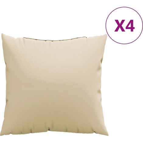 Maison Exclusive - Cuscini per Divano 4 pz Beige 40x40 cm in Tessuto