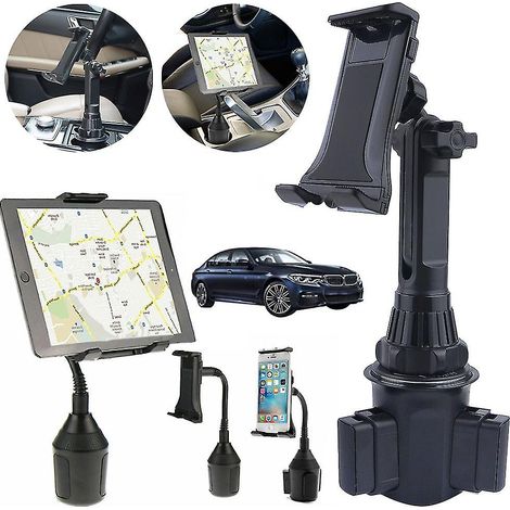 Support de voiture/porte-tablette, support de voiture réglable pour tablette et smartphone/porte-gobelet/porte-téléphone (1/5)