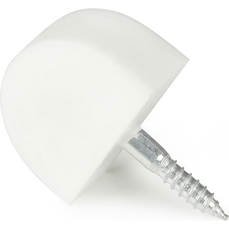 Pack 16 Soportes Hembrilla Fabricado en Plástico Acabado en Blanco 16 Unidades -