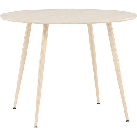 Plaza table de salle à manger Ø100 cm whitewash. (1/5)