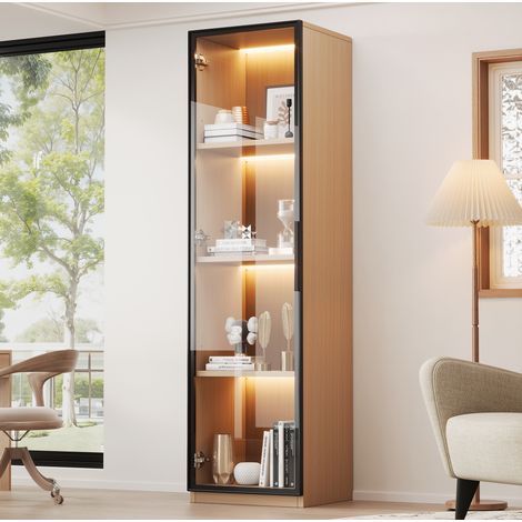 Schrank Aufbewahrungsmöbel Regal 40x40x165 cm Eiche OKMYHOME (1/5)