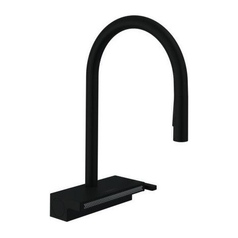 mitigeur de cuisine 170,avec douchette extractible 3 jets, sBox noir mat