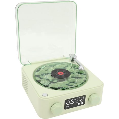 Haut - Parleur Bluetooth en Forme de Tourne - Disque Vintage - Son Stéréo - (1/5)