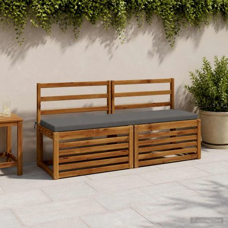 vidaXL Cojín de banco SOEST 100% Poliéster Gris 150 x 40 x 5 cm (1/5)