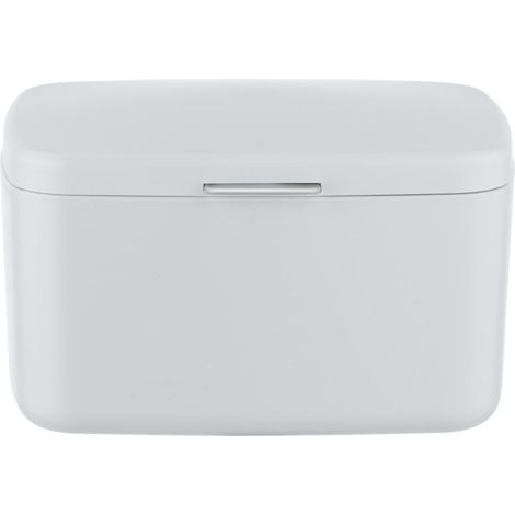 Panier de rangement avec couvercle – Plastique incassable – Dimensions 19,5x11x16 cm – Protection contre l'humidité et la poussière – Blanc (1/4)