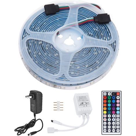 Guirlande lumineuse LED 300 LED multicolore étanche RGB, bande lumineuse dimmable pour décoration, adaptateur US 100-240V (1/5)