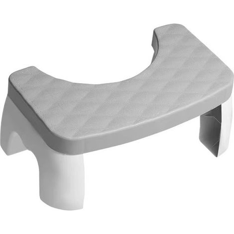 Tabouret de toilette, pour salle de bain, en plastique robuste, portable, 17,8 cm, pour adultes, chaque repose-pieds accroupit (1/5)