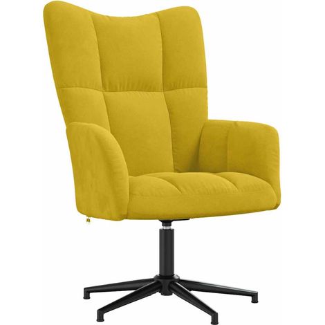 Maison Exclusive - Sedia Relax Giallo Senape in Velluto (1/5)