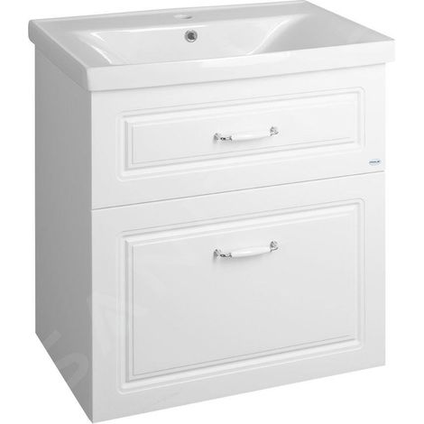 Aqualine Favolo - Meuble-vasque, 670x725x446 mm, blanc mat FV270 (1/4)
