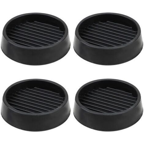 Lot de 4 pieds de meubles en caoutchouc antidérapants, butées de lit, protège-pieds de table et de chaise (5x5 cm, noir)