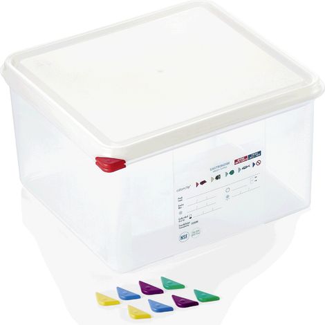 Bac GN 2/3 polypropylène H 200 mm 19 ltr avec couvercle GN 86 - Was Germany