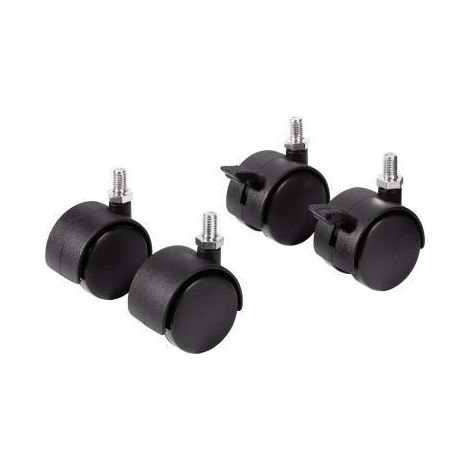 Rollen für Moderationstafel Moderationstafeln X-tra Line ECO PRO Kunststoff schwarz 4 St./Pack. (1/2)