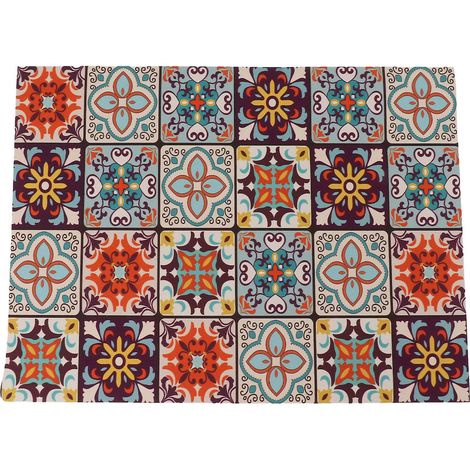 Tapis de bar à café de 3,5 mm d'épaisseur, couleurs vives, antidérapant, dos en caoutchouc, imperméable, tapis d'égouttage pour la cuisine et la salle à manger, 40 cm de large et 50 cm de long (1/5)