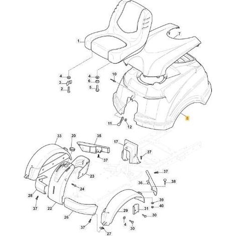 MOTORHAUBE PC ROT RAL3003 ORIGINAL STIGA - 337076803/0