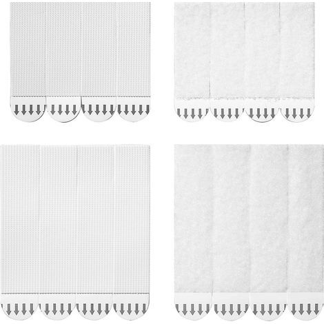 Lot économique de 24 paires (12 L, 12 M, 48 bandes) de bandes adhésives pour suspension de cadres, bandes auto-agrippantes amovibles, sans dommage pour les cadres, très résistantes (1/5)
